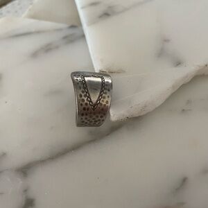 Size 9 1/2 spoon ring with a shield